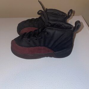 Nike Air Jordan 12 Retro SP (TD) A Ma Maniere Black Maroon Size 7C